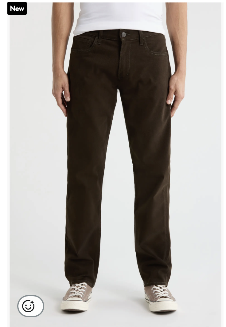 Citizens of Humanity Elijah relaxed straight leg jeans in Dark Olive, full-length view