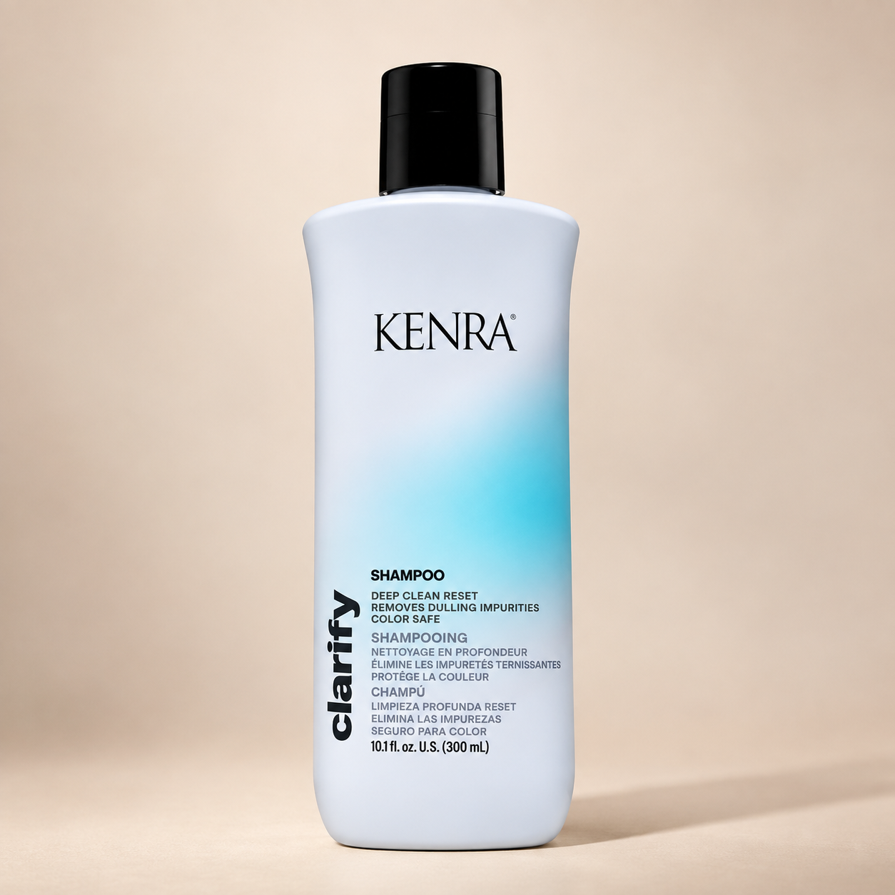 Kenra Professional Clarify Shampoo bottle on a warm beige background