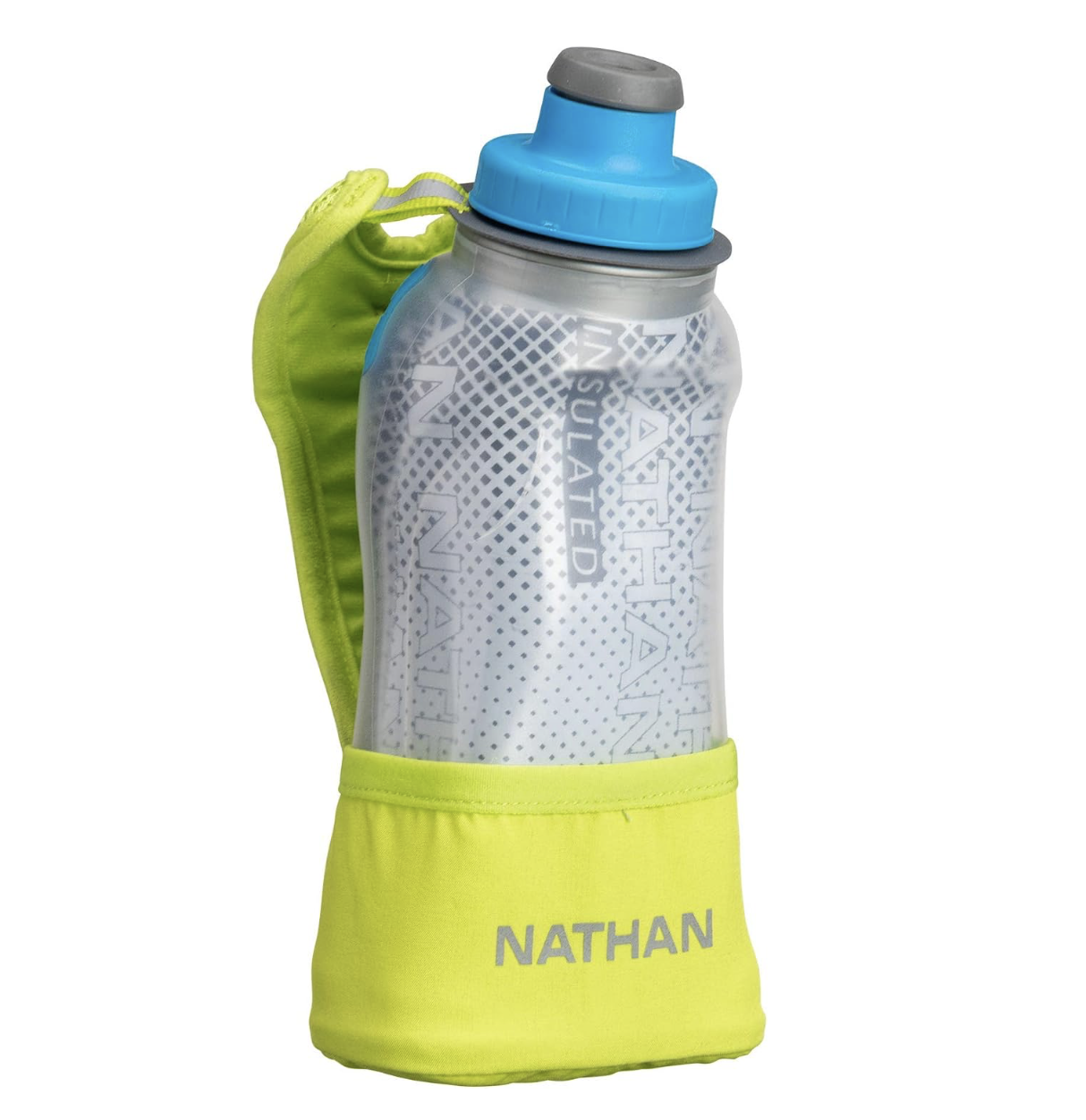 Nathan Quick Squeeze Lite 12 oz Insulated Handheld Water Bottle with hand strap