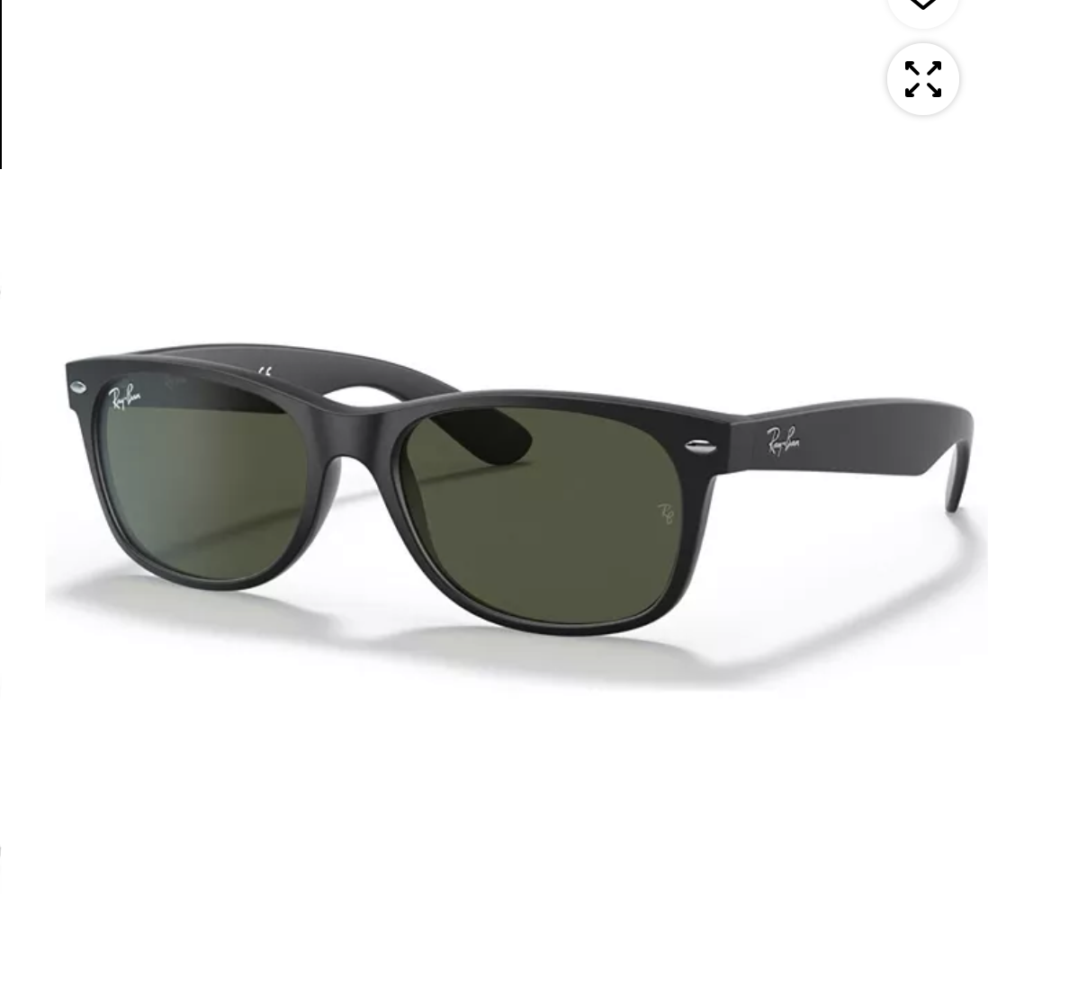 Ray-Ban RB2132 New Wayfarer Sunglasses in Black Matte and Green