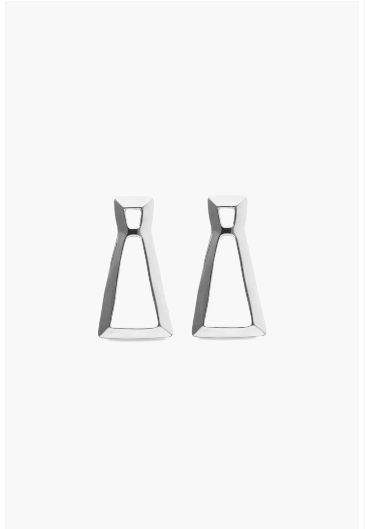 Pair of UNOde50 silver-tone sculptural drop earrings